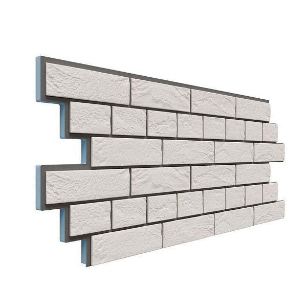 Фасадная термопанель Доломит Венецианский кирпич 20 мм Белый купить в Новотроицке