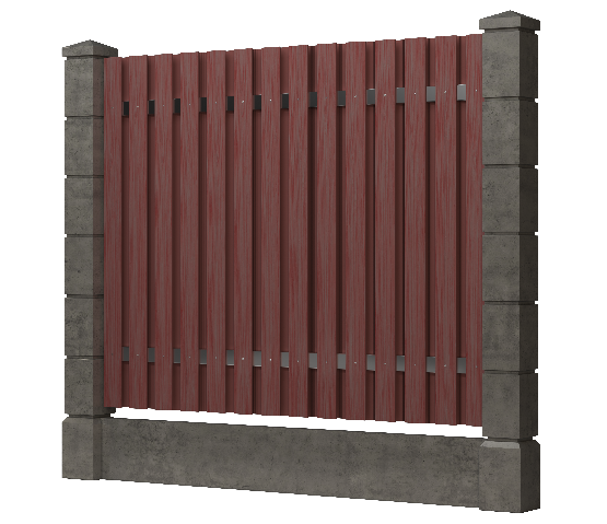 Заборная доска GRINDERDECO, ДПК, тиснение "дуб" Мербау купить в Новотроицке