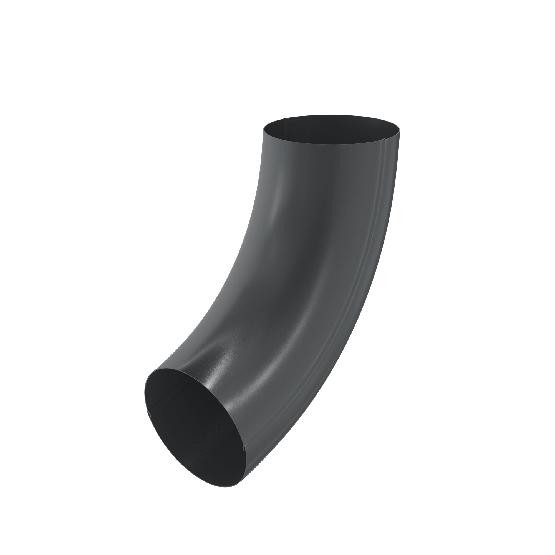 Водосток Aquasistem, система 125x90 - Колено трубы RAL 7024 Тёмно-серый купить в Новотроицке