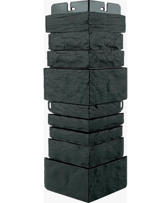 Угол наружный Альта-Профиль Скалистый камень ЭКО Графит