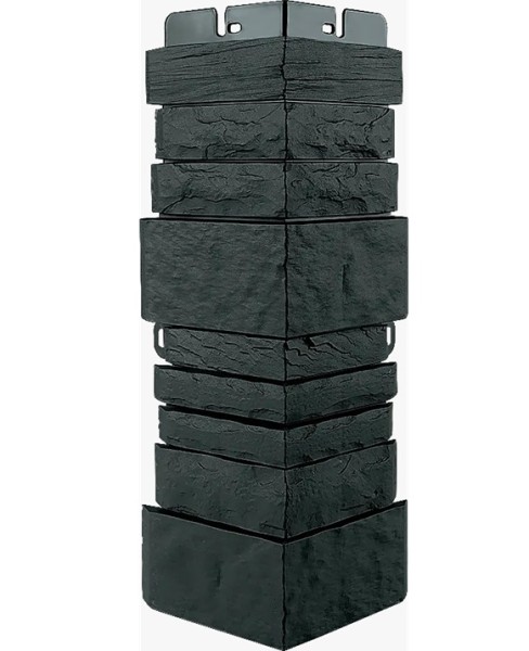 Угол наружный Альта-Профиль Скалистый камень ЭКО Графит купить в Новотроицке