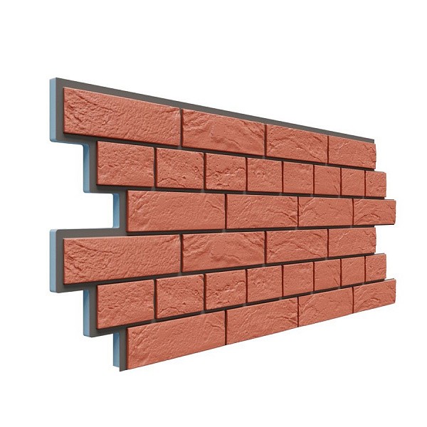 Фасадная термопанель Доломит Венецианский кирпич 20 мм Красный купить в Новотроицке