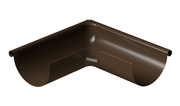 Угол внешний 90° D125 Döcke STAL PREMIUM Каштан, (RAL 8017) купить в Новотроицке