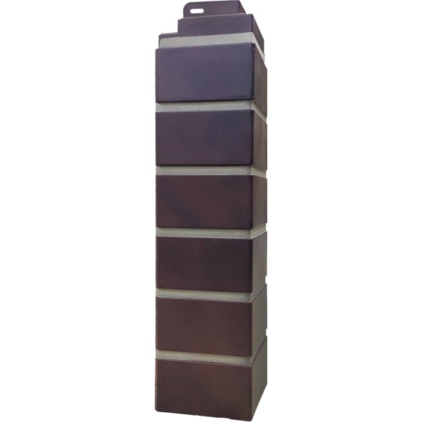 Угол наружный FineBer, Кирпич Клинкерный 3D Коричнево чёрный купить в Новотроицке