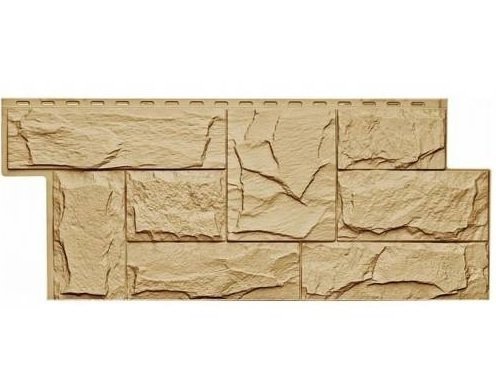 Фасадная панель T-Сайдинг-Гранит Леон Бежевый купить в Новотроицке