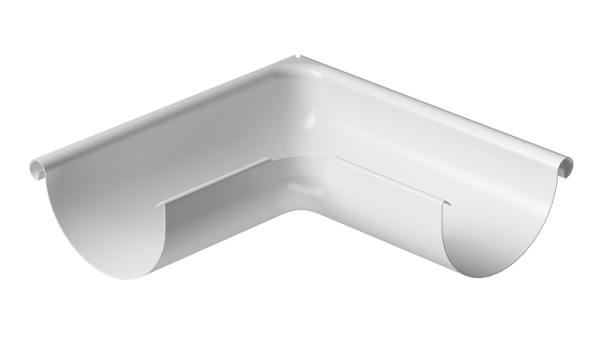 Угол внешний 90° D125 Döcke STAL PREMIUM Пломбир, (RAL 9010) купить в Новотроицке