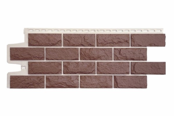 Фасадные панели Grand Line Колотый Камень Корица, Шов белый купить в Новотроицке