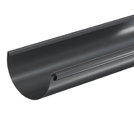 Водосток Aquasistem, система 125x90 - Водосточный желоб 3.00м RAL 7024 Тёмно-серый купить в Новотроицке