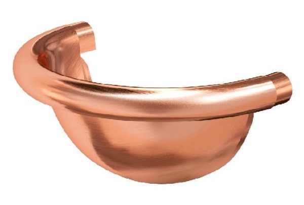 Водосток Aquasistem, система 125x90 - Заглушка желоба полукруглая медная d125мм купить в Новотроицке