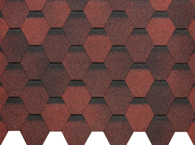 Гибкая черепица EURASIA Docke, Коллекция ШЕСТИГРАННИК Красный