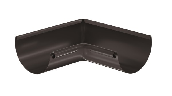 Водосток Aquasistem, система 125x90 - Угол желоба, внутренний 90° RR 32 Тёмно-Коричневый купить в Новотроицке