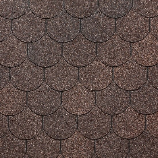 Гибкая черепица Docke, коллекция Кольчуга – Коричневый купить в Новотроицке
