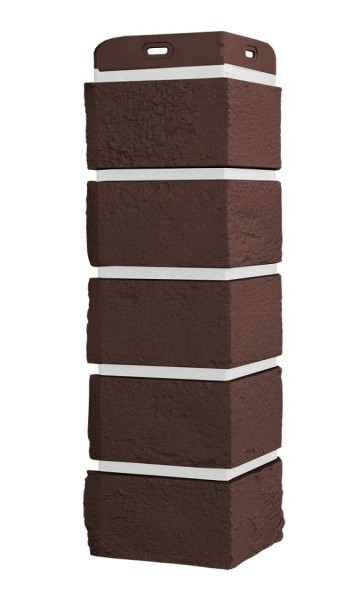 Угол Grand Line состаренный кирпич Элит каштан, ШОВ белай купить в Новотроицке