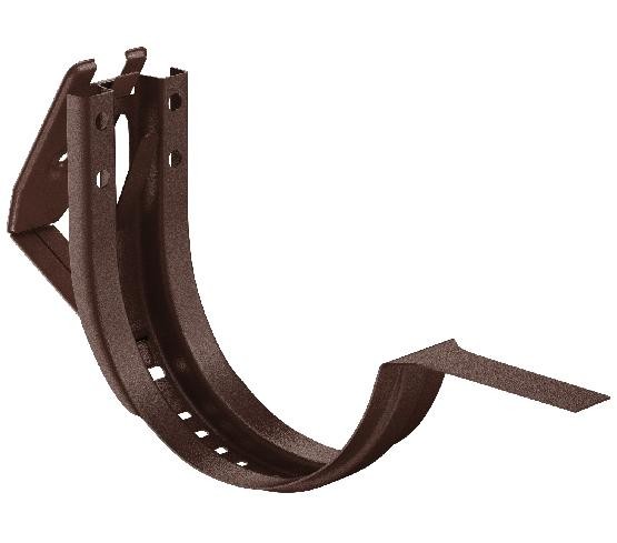 Водосток Aquasistem, Система 150/100 - Крюк крепления желоба короткий регулируемый RAL 8017 Коричневый matt купить в Новотроицке