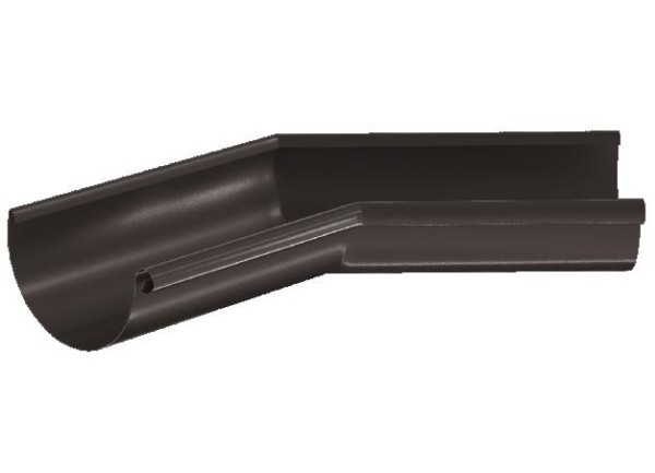 Водосток Aquasistem, система 125x90 - Угол желоба,внутренний 135° RR 32 Тёмно-Коричневый купить в Новотроицке