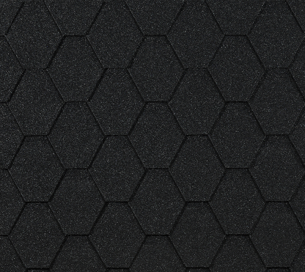 Гибкая черепица EURASIA Docke, Коллекция ШЕСТИГРАННИК Чёрный купить в Новотроицке