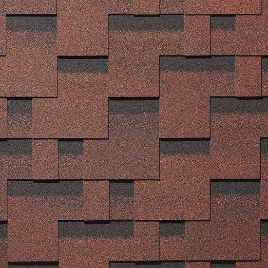 Гибкая черепица Docke, коллекция Тетрис – Красный купить в Новотроицке