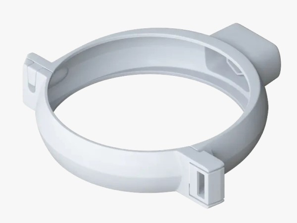 Водосток Альта-Профиль ПВХ – Хомут трубы (белый) купить в Новотроицке