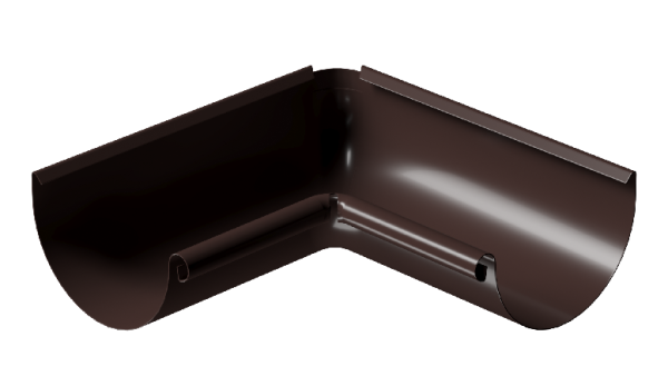 Угол внутренний 90° D125 Döcke STAL PREMIUM Шоколад, (RAL 8019) купить в Новотроицке
