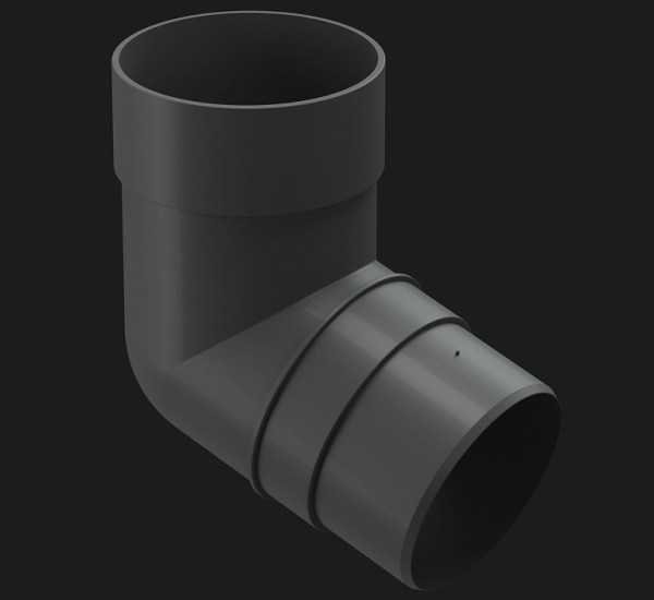 Колено 72˚ Docke Premium ПВХ - Графит купить в Новотроицке