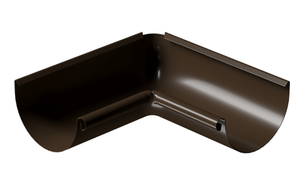 Угол внутренний 90° D125 Döcke STAL PREMIUM Каштан, (RAL 8017) купить в Новотроицке