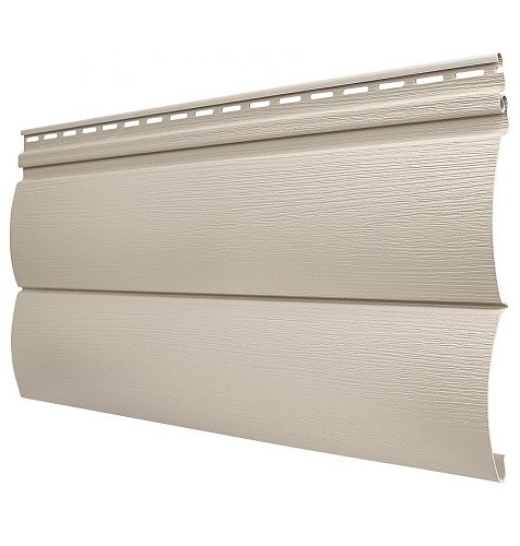 Виниловый сайдинг Tecos - Оцилиндрованный брус двойной (под бревно), Бежевый купить в Новотроицке