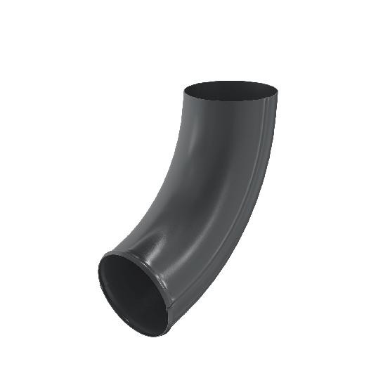 Водосток Aquasistem, система 125x90 - Отвод трубы RAL 7024 Тёмно-серый купить в Новотроицке