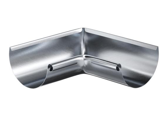 Водосток Aquasistem, Система 125x90 - Угол желоба внутренний оцинковка 90° купить в Новотроицке