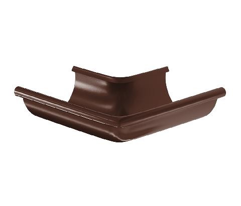 Водосток Aquasistem, система 150/100 - Угол желоба, наружный 90° RAL 8017 Коричневый купить в Новотроицке