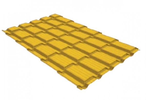 Металлочерепица GL квадро профи 0,45 PE RAL 1018 купить в Новотроицке