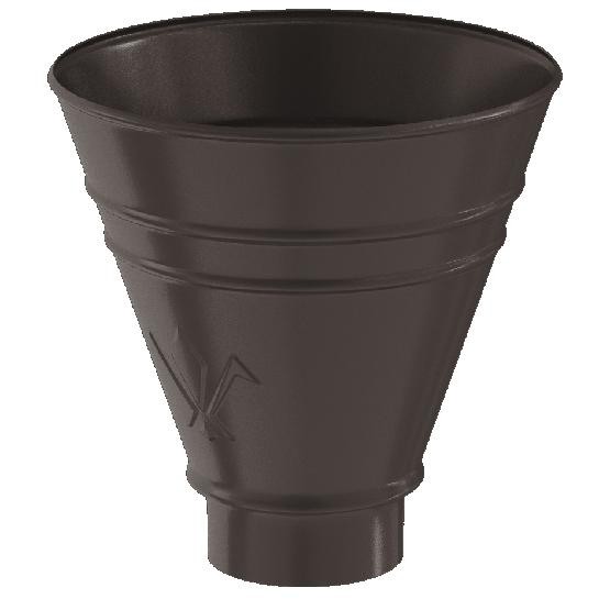 Водосток Aquasistem, система 150/100 - Воронка водосборная круглая RR 32 Тёмно-Коричневый купить в Новотроицке