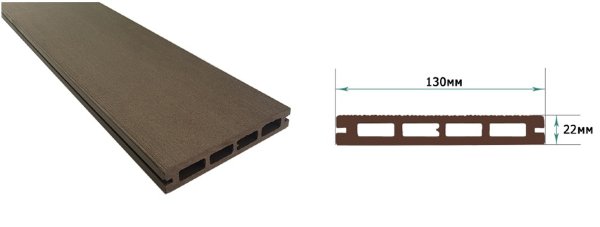 Террасная доска из ДПК Terrapol Смарт Пустотелая с пазом купить в Новотроицке