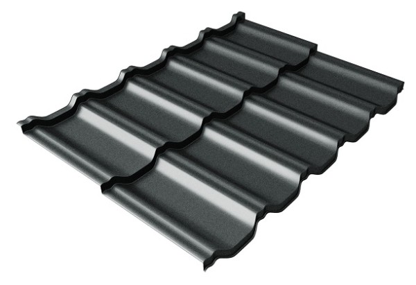 Металлочерепица модульная Квинта Uno Grand Line c 3D резом 0,5 Atlas RAL 7016 антрацитово-серый купить в Новотроицке