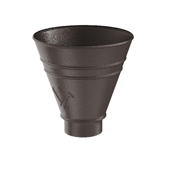 Водосток Aquasistem, Система 150/100 - Воронка водосборная круглая RR 32 Тёмно-коричневый matt купить в Новотроицке