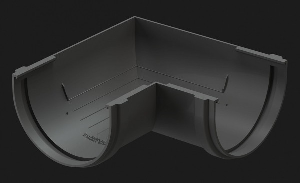 Угол желоба универсал 90˚ Docke Premium ПВХ - Графит купить в Новотроицке