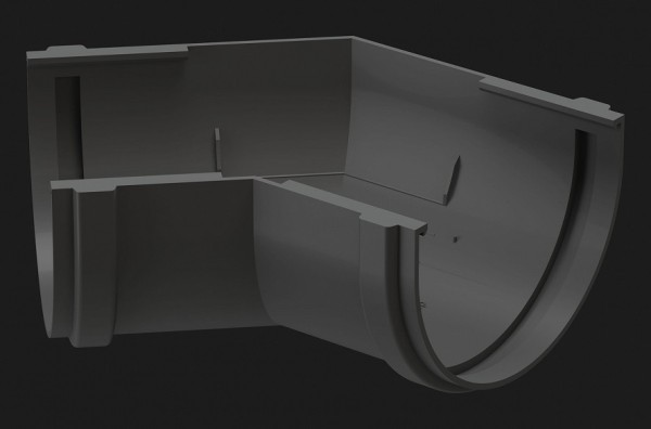 Угол желоба универсал 135˚ Docke Premium ПВХ - Графит купить в Новотроицке