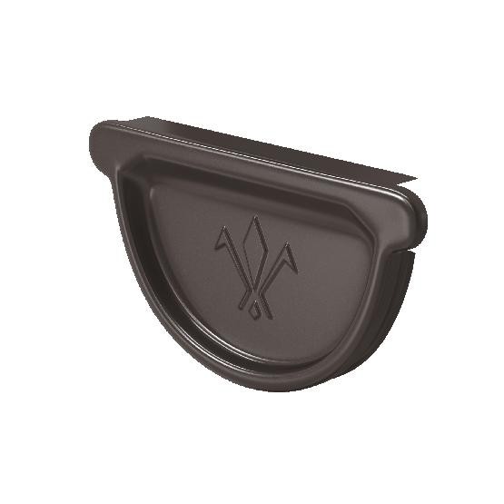 Водосток Aquasistem, система 150/100 - Заглушка универсальная с резиновым уплотнителем RR 32 Тёмно-Коричневый купить в Новотроицке