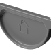 Заглушка желоба D125 Döcke STAL PREMIUM Графит, (RAL 7024) купить в Новотроицке