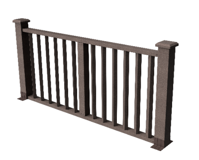 Ограждения декоративное ДПК GRINDERDECO Бруклин венге