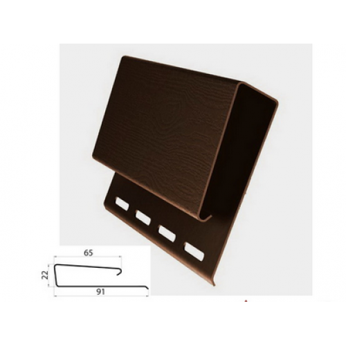 Наличник (широкий j-профиль), коричневый купить в Новотроицке