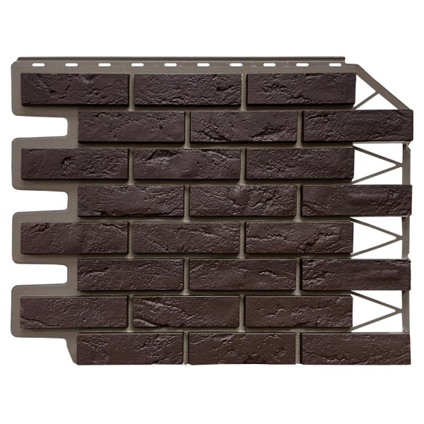 Фасадная панель FineBer, Кирпич Баварский, Темно коричневый купить в Новотроицке