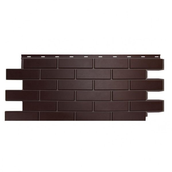 Фасадная панель Nordside, Гладкий Кирпич, Темно-коричневый купить в Новотроицке