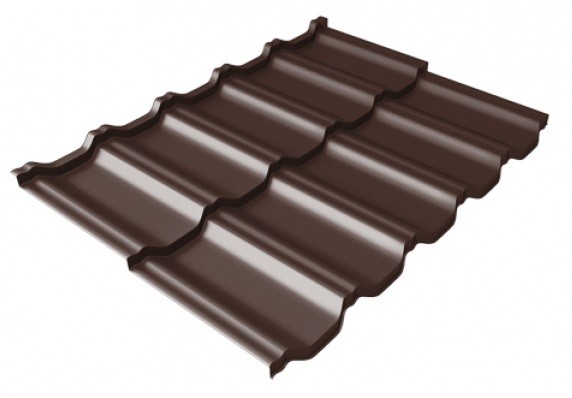 Металлочерепица модульная Квинта Uno Grand Line c 3D резом 0,5 Satin Мatt RAL 8017 шоколад купить в Новотроицке