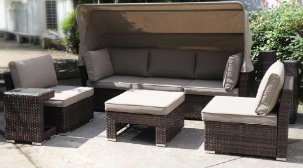 Диван-Трансформер AFINA плетеный из иск. ротанга AFM-320B Brown купить в Новотроицке