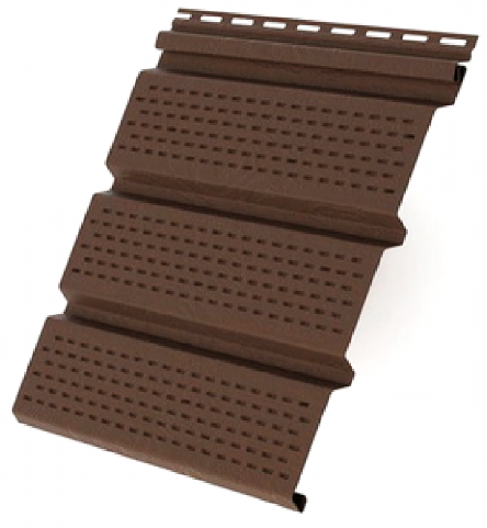 Софит полностью перфорированный, коричневый купить в Новотроицке