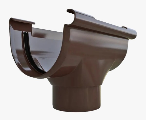 Водосток Альта-Профиль ПВХ – Воронка водосточная (коричневый) купить в Новотроицке