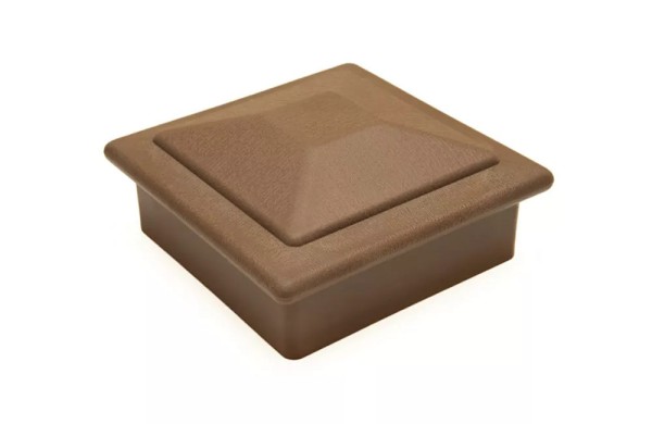 Крышка верхняя ПВХ для столба Deckart 125х125 Шоколад купить в Новотроицке