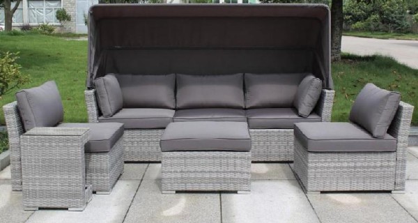 Диван-Трансформер AFINA плетеный из иск. ротанга AFM-320G Grey купить в Новотроицке