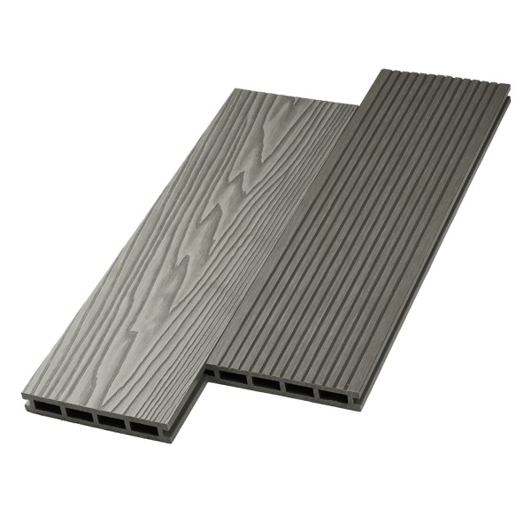 Террасная доска ДПК NanoWood двусторонняя New 3D тиснение + вельвет Серый купить в Новотроицке