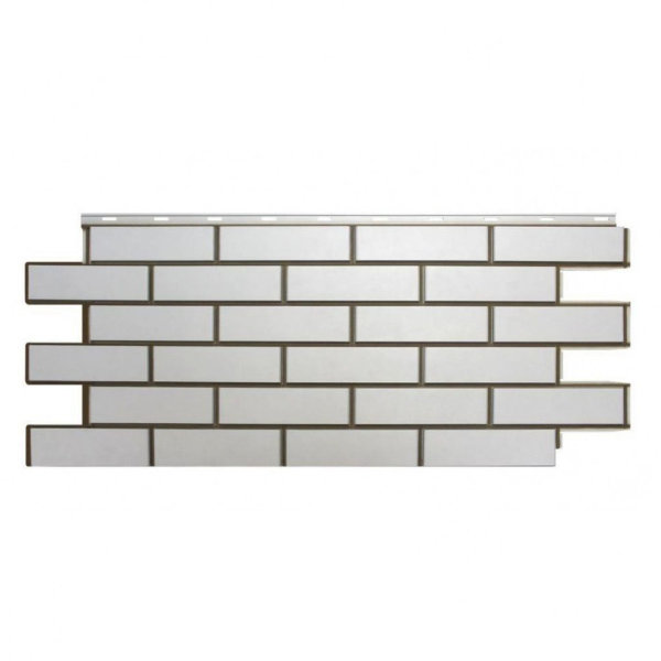 Фасадная панель Nordside, Гладкий Кирпич, Белый купить в Новотроицке